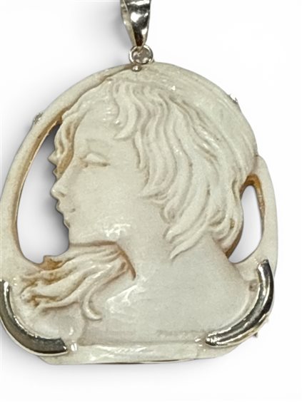 Pendant Mandile 1922 Woman Cammei  in Silver Conchiglia 2MCICM233 - 2MCICM233
